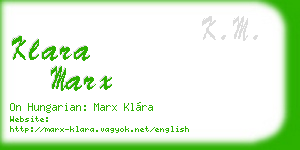 klara marx business card
